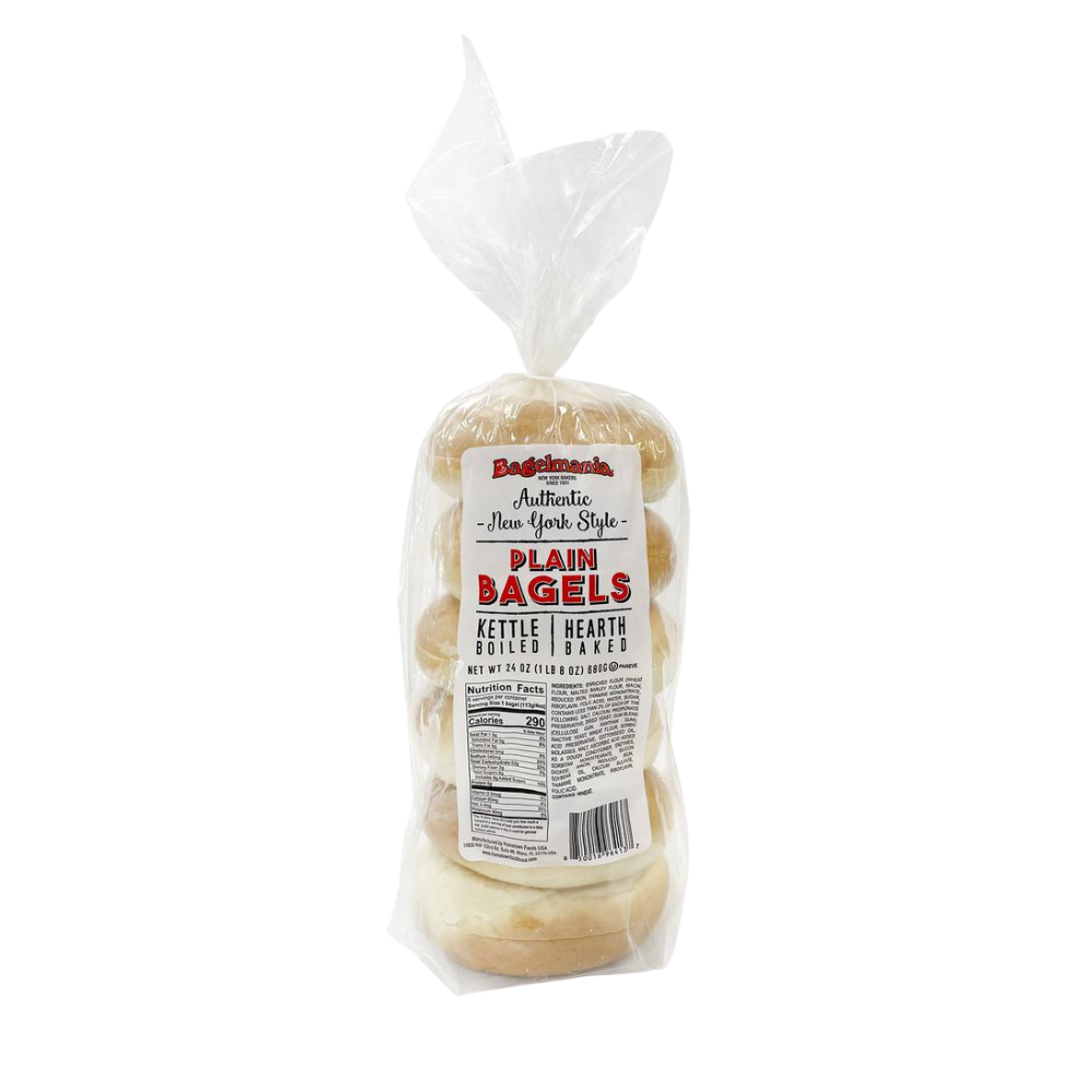 Plain Bagels 6uds