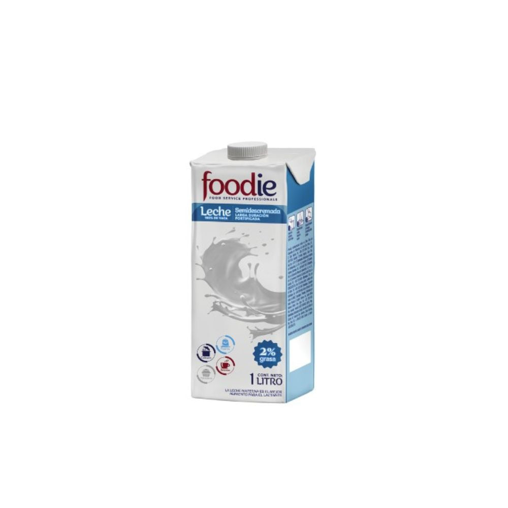 Leche semidescremada foodie 1L