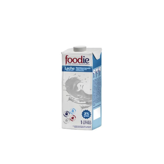 Leche semidescremada foodie 1L