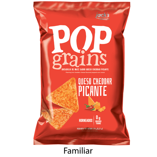 POP Grains Queso Cheddar Picante 175g